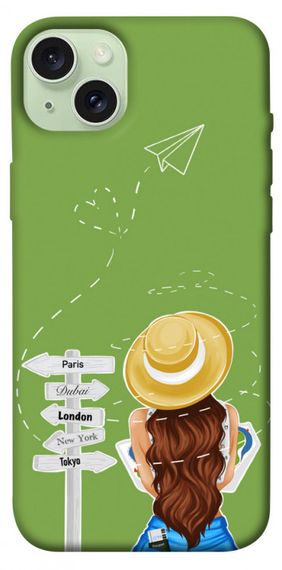 Чохол з картинкою Travel girl для Apple iPhone 15 Plus (6.7")