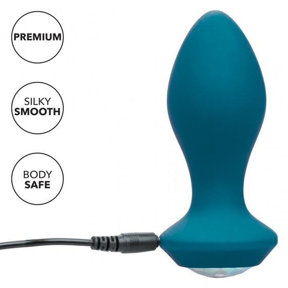Анальная пробка с вибрацией Vibrating Crystal Probe Голубая California Exotic Sex Aura | Зображення 4