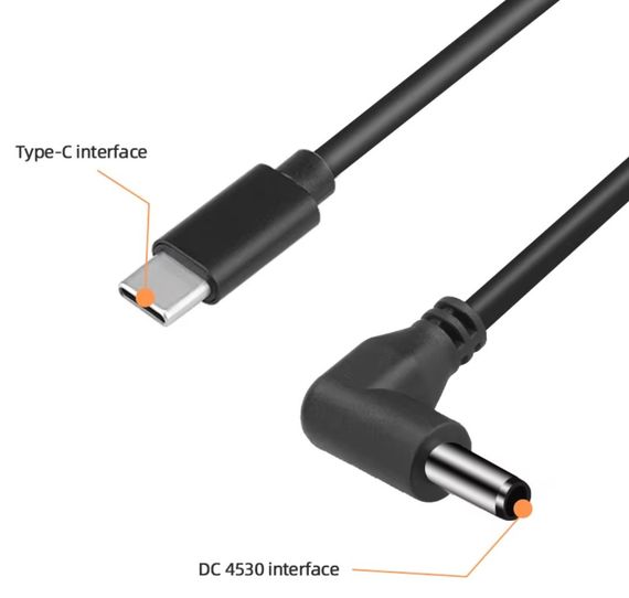 Кабель живлення USB Type-C to DC 4.3x3.0 мм для окулярів DJI Goggles 2 | Зображення 1