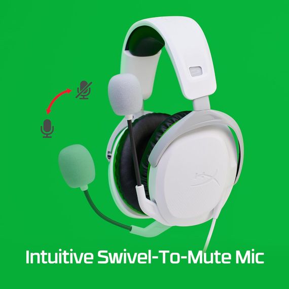 Гарнітура HyperX Cloud Stinger 2 Xbox, mini-jack, біло-зелений (75X28AA) | Зображення 6