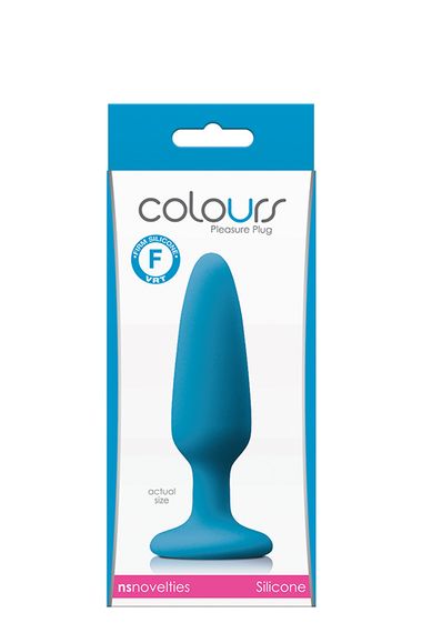 Анальний плаг силікон NS Novelties COLOURS PLEASURES SMALL PLUG BLUE. | Зображення 1