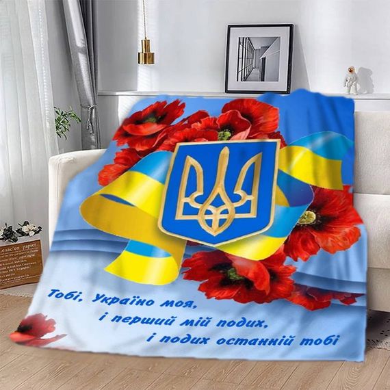 Плед 3D патріотичний "Україно моя" 12596 135х160 см