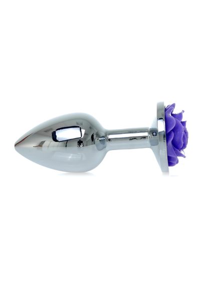Анальна пробка - Jewellery Silver Rose Plug Purple | Зображення 3