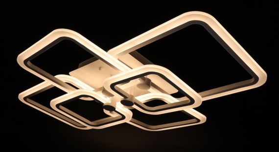 Люстра світлодіодна стельова LED світильник для квартири на стелю лед з пультом 25736 Білий 12х59х80 см. | Зображення 2