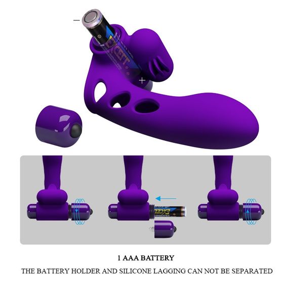 Кліторальний стимулятор на палець Pretty Love-Orlando Finger Violet, BI - 014836-1 sexstyle | Зображення 18