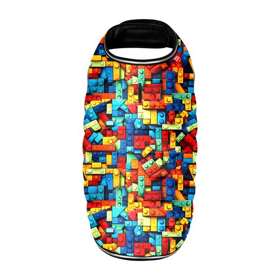 Курточка-накидка для собак WAUDOG Clothes, малюнок "Блоки", XL, А 47 см, B 68-80 см, С 42-52 см | Зображення 2