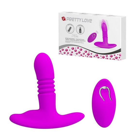 Анальный вибромассажер для пар Pretty Love с функцией фрикций, BI-014647W sexstyle