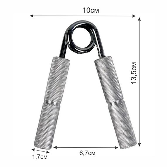 Еспандер-ножиці алюмінієвий PowerPlay 4322 (45 кг) PRO+  Срібний | Зображення 4