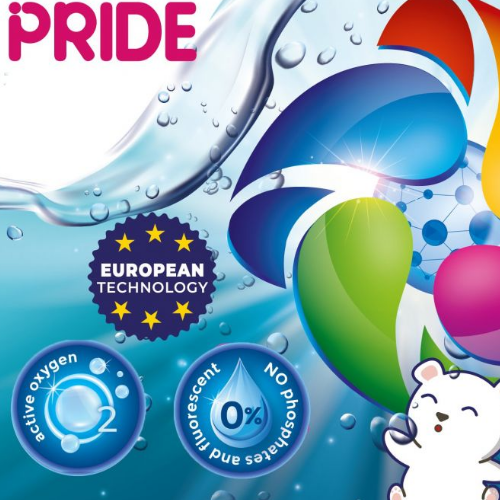 Порошок для прання дитячої білизни 400гр автомат безфосфатний Pride | Зображення 1