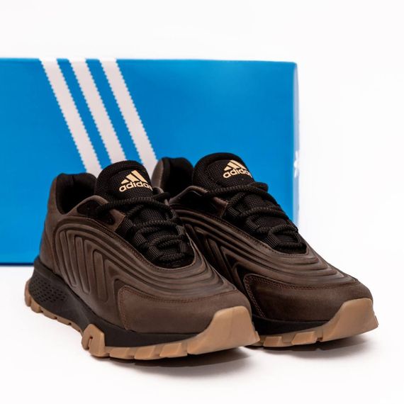 шкіряні кросівки Adidas  коричневі | Зображення 2