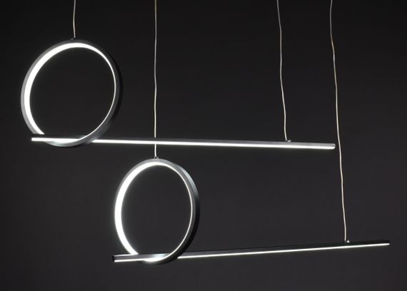 Люстра світлодіодна підвісна LED світильник для квартири на стелю лед 27172 Чорний 50-150х25х100 см. | Зображення 1