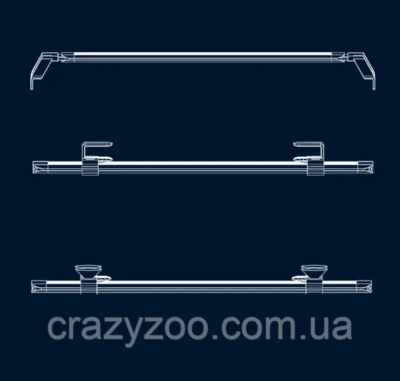 Світильник для акваріума SunSun ADK-200C WB LED 7500К 5 Вт біло-синій 19-25 см | Зображення 3