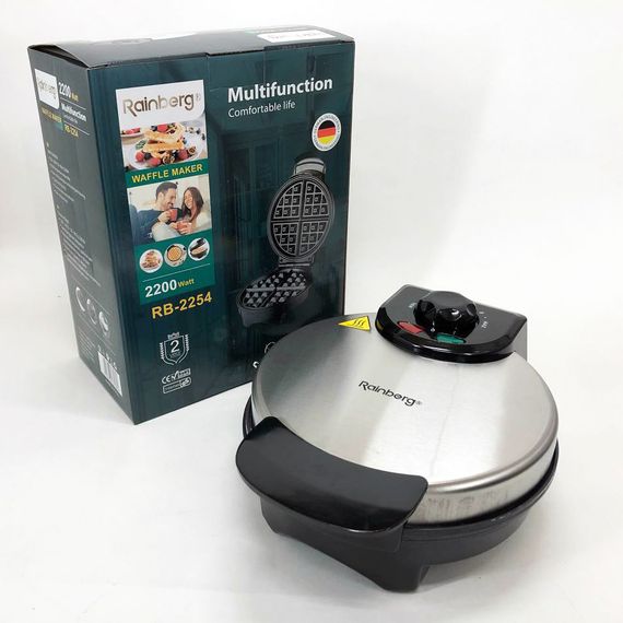 Многофункциональная вафельница Rainberg RB-2254, Бытовая вафельница, Вафельница для YM-502 тонких вафель | Зображення 8