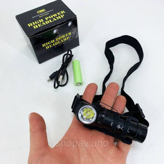 Налобный фонарь яркий Police 6609-LED, Фонарь на голову со встроенным аккумулятором VO-26 | Зображення 4