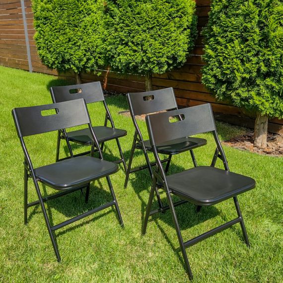 Набір складної мебелі(Стіл и 4 стільця), Чорний (з сумкою) SW-00001541 | Зображення 5