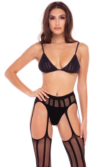 Комплект STRAIGHT UP 3 PC GARTER SET BLACK, S/M