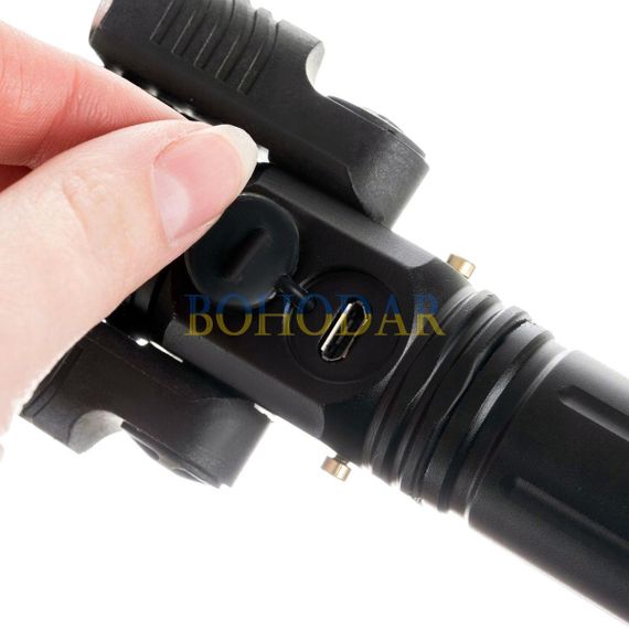 Ліхтарик ліхтар фонарик 2/1 TRIZAND L18369 тактичний +2xXPE 2 БІЧНІ ЛІХТАРІ CREE T6 USB Польща! | Зображення 4