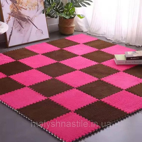 Підлога-пазл плюшевий РОЖЕВИЙ 30*30*1cm (D) SW-00002092 | Зображення 7