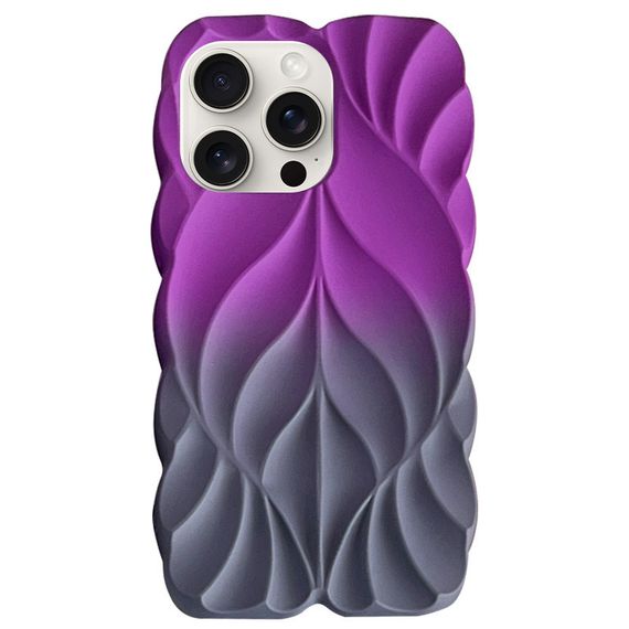 TPU чохол Leaf для Apple iPhone 15 Pro (6.1") Violet / Grey