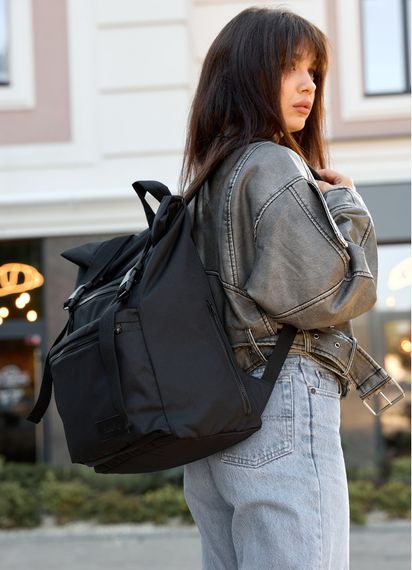 Жіночий рюкзак Sambag RollTop чорний 41 х 30 х 16 см (24238065) | Зображення 5