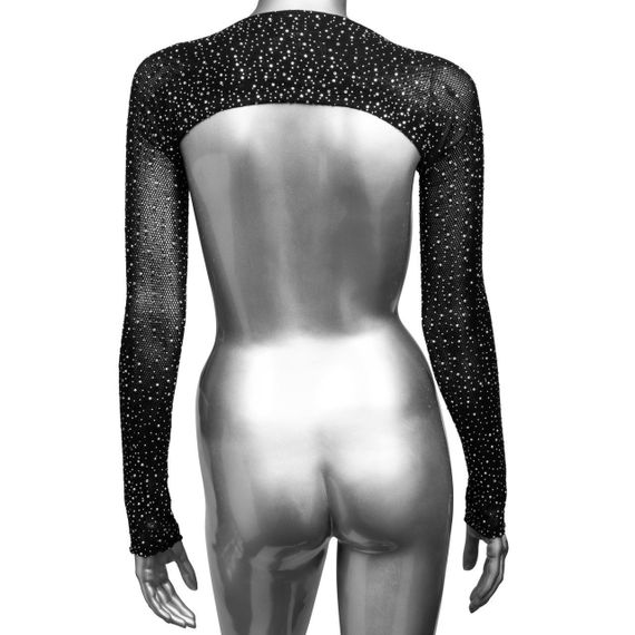 Болеро у сіточку зі стразами CalExotics Shoulder Shrug, чорний Sex Aura | Зображення 3