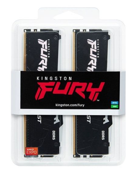 Пам&#039;ять ПК Kingston DDR5 64GB KIT (32GBx2) 5200 FURY Beast RGB KF552C40BB2AK2-64 | Зображення 6