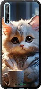 Чохол на Huawei P Smart S Білий кіт "5646b-1813-2448"