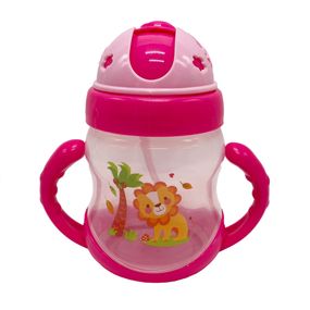 Бутылочка пластиковая с ручками MGZ-0322(Pink) 250 мл