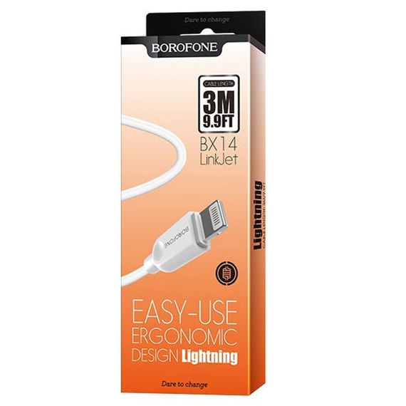 Дата кабель Borofone BX14 USB to Lightning (3m) | Зображення 4