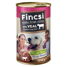 Fincsi консерва для собак Телятина (рожева) 1240г