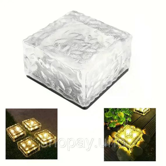 Садовый светильник Ice Cube теплый белый 10×6×10 см