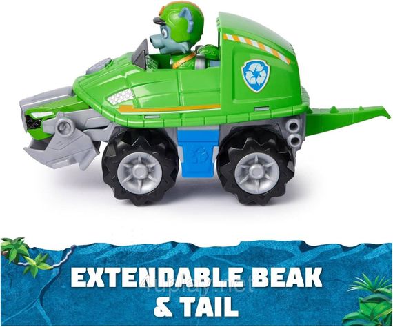 Щенячий патруль в джунглях Машина черепаха и фигурка Рокки Paw Patrol Jungle Pups Rocky Turtle Vehicle | Зображення 5