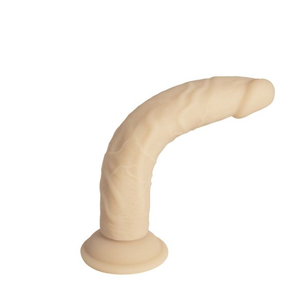 Фалоімітатор Naked Addiction — 9″ Silicone Dual Density Bendable Dildo Vanilla, віброкуля в подаруно | Зображення 1
