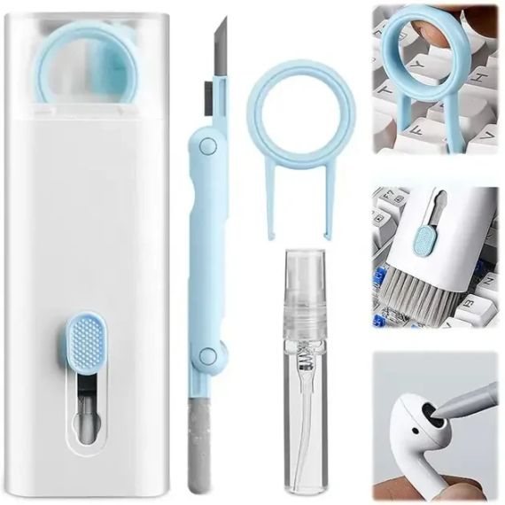 Набор 7в1 для чистки клавиатур, наушников, экранов, многофункциональная щетка | Зображення 6