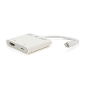 Конвертер Lighting (тато) на HDMI (тато) 10см,Silver,4K/2K,BOX