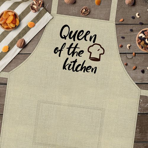 Фартук с надписью Queen of the kitchen (Королева кухни) (FRT_19N017)