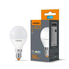 Світлодіодна лампа VIDEX  G45e 7W E14 4100K