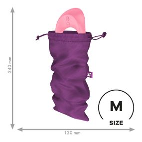 Мішечок для секс-іграшок Satisfyer Treasure Bag M, фіолетовий, на шнурку