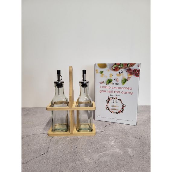 Набор емкостей VT-9125 для масла и уксуса – 2шт. по 250мл. Vittora | Зображення 1