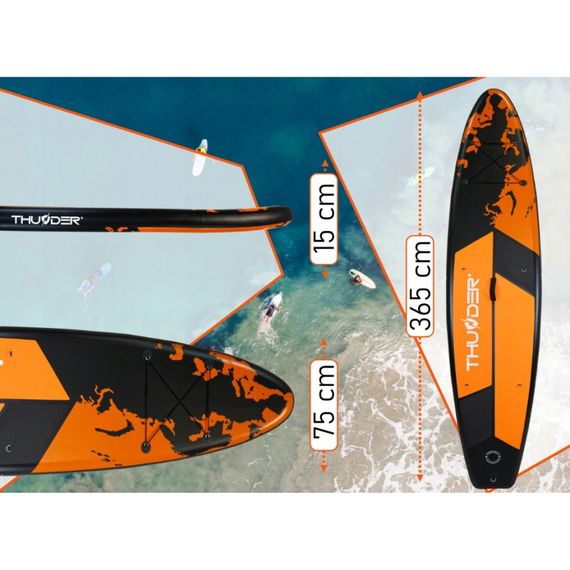 Надувна дошка SUP THUNDER Earth 365 см з веслом | Зображення 1