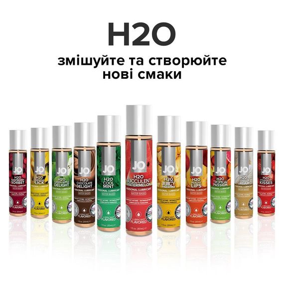 Змазка на водній основі JO H2O — Watermelon (30 мл) без цукру, рослинний гліцерин sexstyle | Зображення 4