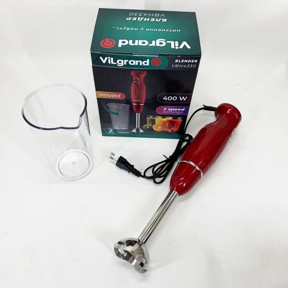 Блендер для овочів ViLgrand, Кухонний занурювальний блендер з насадками Ручний шейкер LQ-85 | Зображення 2