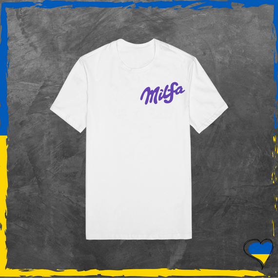 Футболка жіноча з принтом Milfa. Женская Футболка Мілфа XS/S, Білий