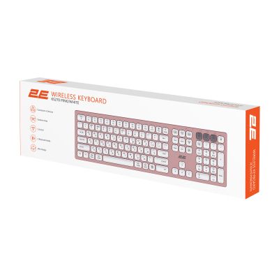 Клавиатура 2E KS270 109key Wireless UA Rose/White (2E-KS270WBPN_UA) | Зображення 2