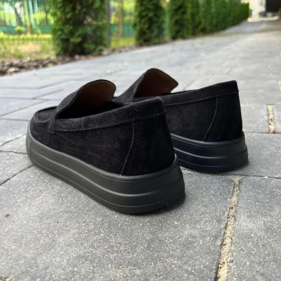 Мужские черные лоферы с замшей 43 размер | Зображення 3