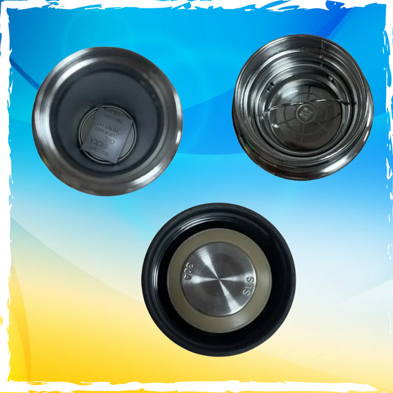 Термос с индикатором температуры. Термос 500мл, 0.5л. Термос с детектором. Черный, синий, красный | Зображення 2