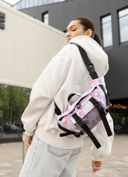 Большая женская поясная сумка бананка Sambag DynamicDart принт "Blush Drop" 38×21×7 см (80411152) | Зображення 5