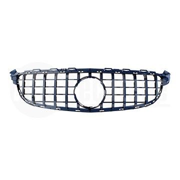 Решетка радиатора Mercedes Benz W205 14-18 (глянц.чёрн.) AMG C63S-STYLE, AutoTechteile, 140 8801, 140 8803