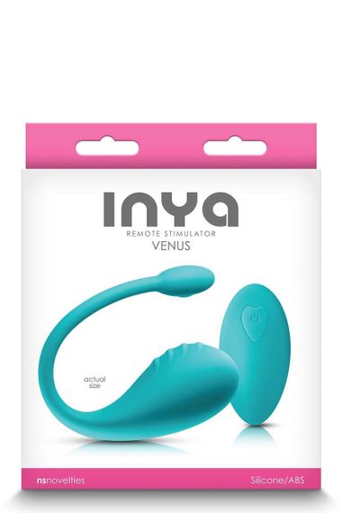 Віброяйце з дистанційним пультом керування NS Novelties Inya Venus, бірюзовий Sex Aura | Зображення 3