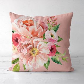 Подушка декоративная Soft Мальва на розовом фоне 45x45 см (45PST_23M037)